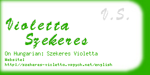 violetta szekeres business card